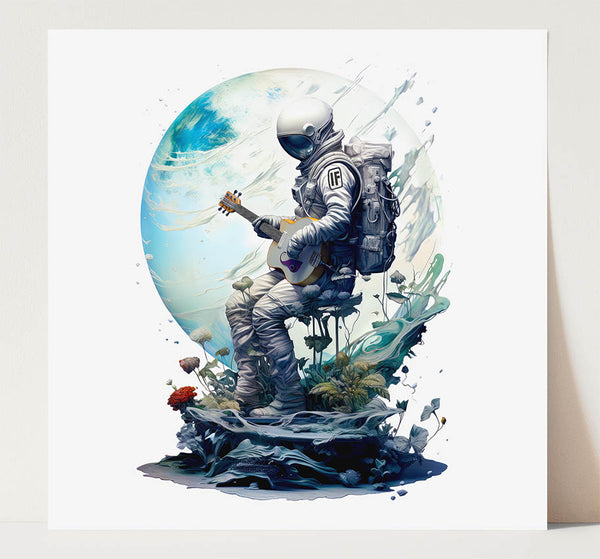 Acoustic Astronaut 7"x7" 3 PRINT SET