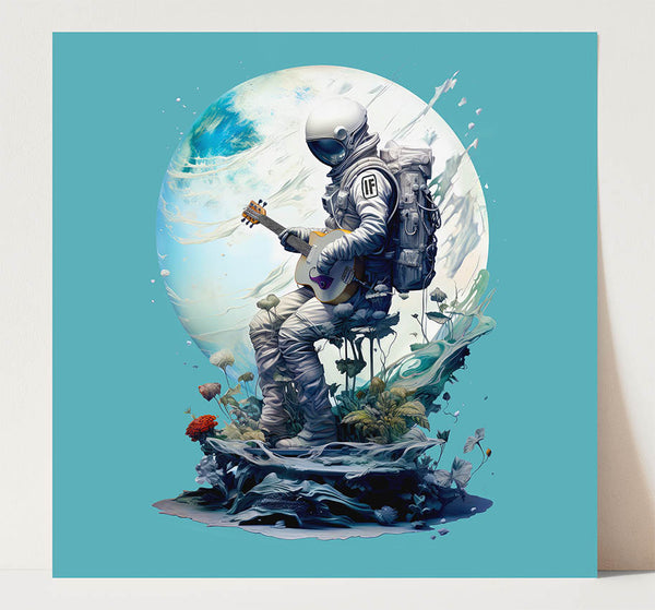 Acoustic Astronaut 7"x7" 3 PRINT SET