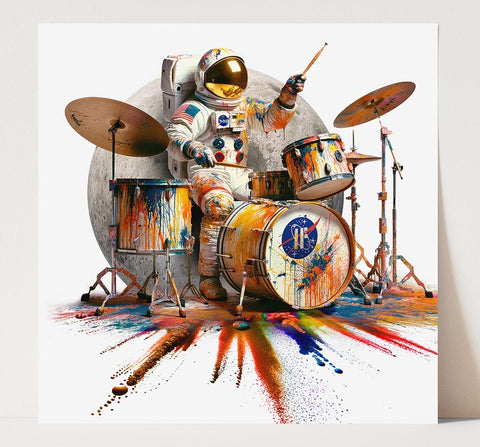 Drum and Space 7"x7" ART PRINT