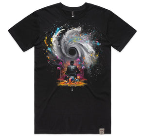 Mandala Vortex  Mens T Black