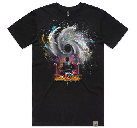 Mandala Vortex  Mens T Black