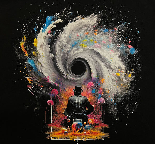 Mandala Vortex  Mens T Black