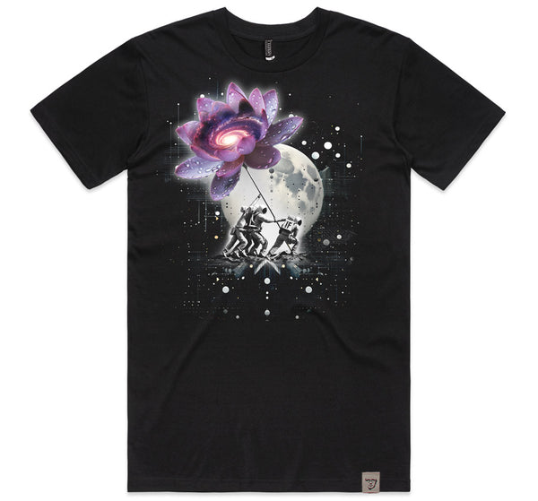 Raising Lotus Men's T Black