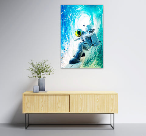 Astrosurfer Rides Again Large Canvas Print