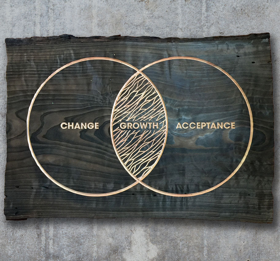 Growth Venn wood carved Art