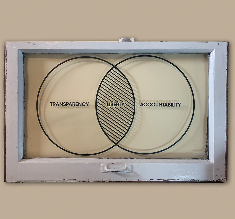 Transparency window pane Venn Art