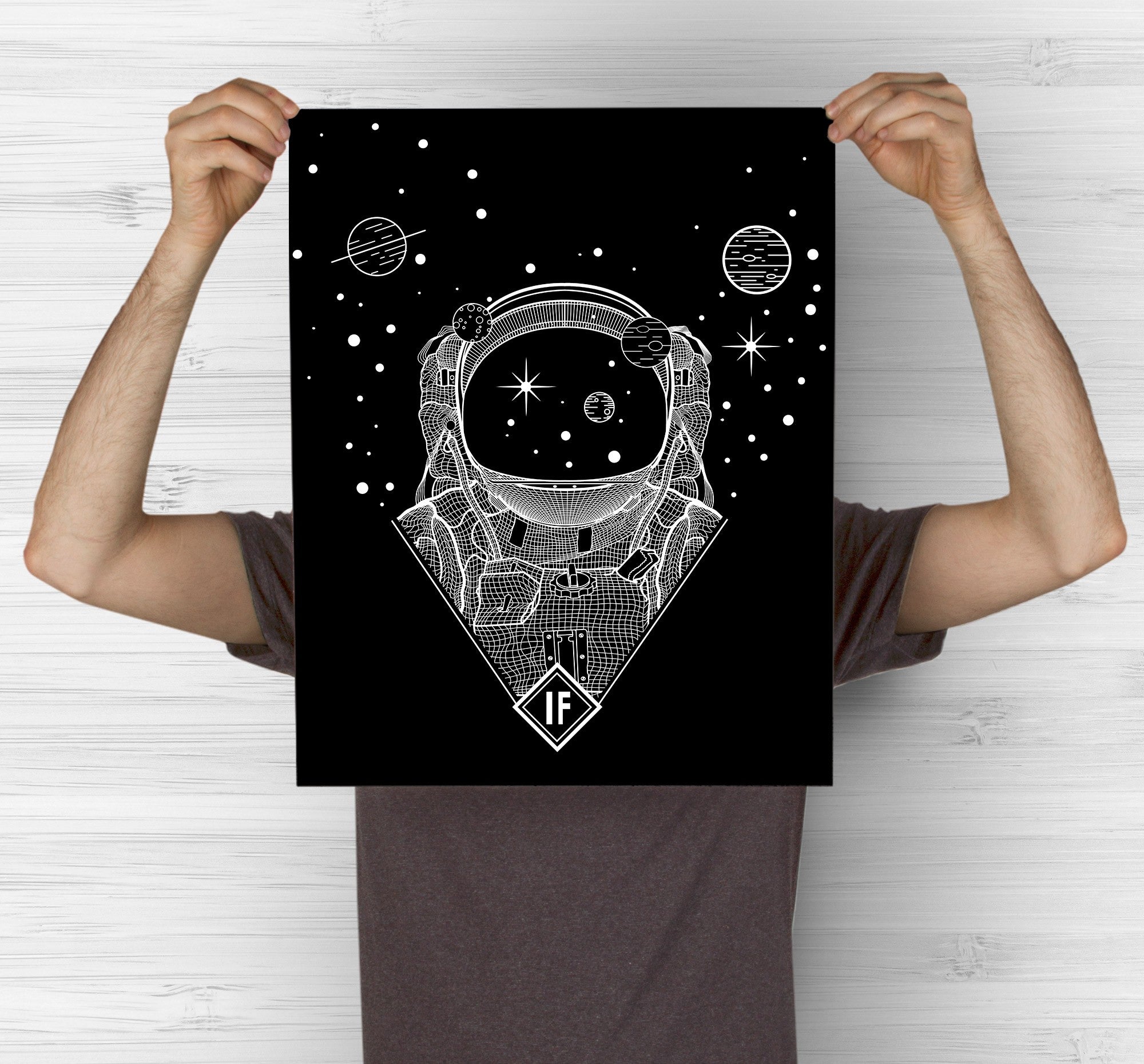 Wireframe Voyage 16" X 20" Art Print